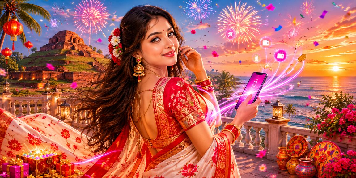 কুমিল্লায় পহেলা বৈশাখে মোবাইল পেমেন্ট করছেন একজন ব্যবহারকারী